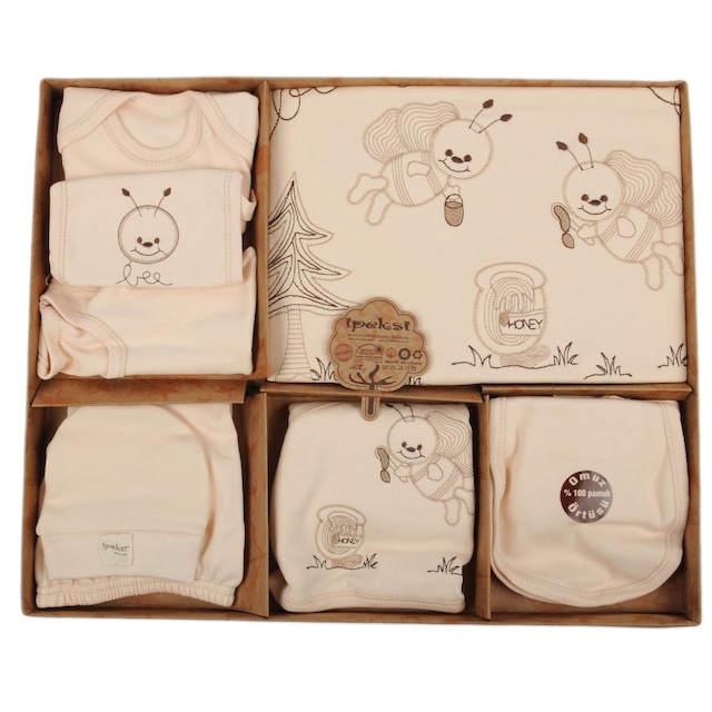 İpeksi Organik 11 Parça Bebek Hastane Çıkışı Erkek-Kız