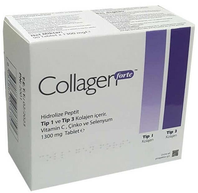 Collagen Forte Hidrolize Peptit Tip1 Ve Tip3 90 Tb - Defne Samyel