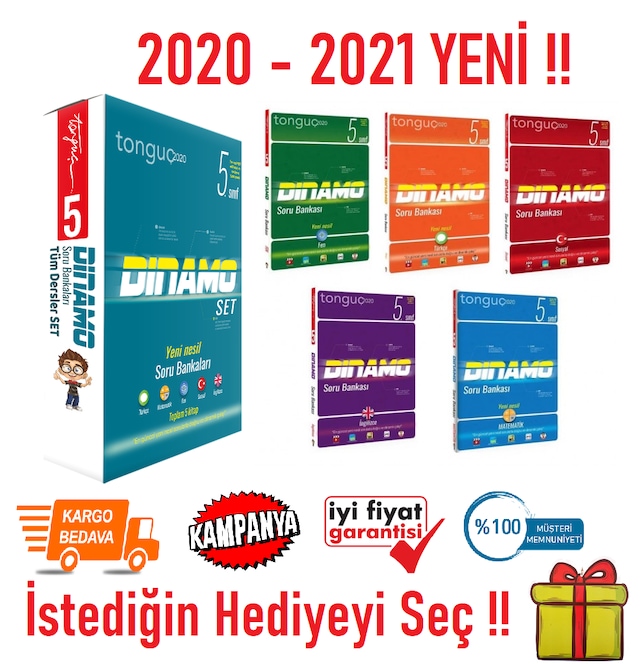 Tonguç Akademi 5. Sınıf Dinamo Tüm Dersler Soru Bankası Set