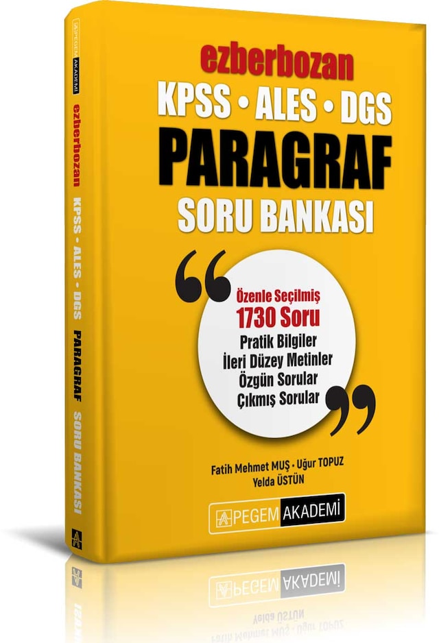2021 KPSS ALES DGS Ezberbozan Paragraf Soru Bankası Pegem Yayın