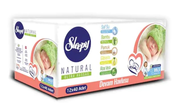 Sleepy Natural Ultra Hassas Devam Havlusu 12 x 40'lı