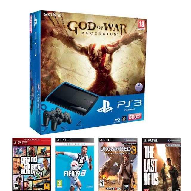 FİFA19+PES18 Lİ SUPER SLİM PS3 500 GB+SIFIR ÇİFT KOL+ÖZEL 33 OYUN