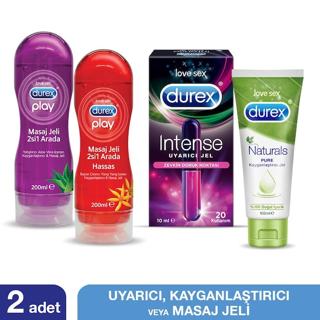 Durex 2'li Jel - Masaj / Kayganlaştırıcı / Uyarıcı - SEN SEÇ