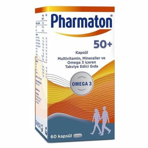 Pharmaton 50 Plus 60 Kapsül.SKT:2022 YENİ ÜRÜN