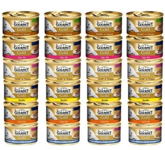Gourmet Gold Karışık Kıyılmış Konserve Yetişkin Kedi Maması 24 x 85 G