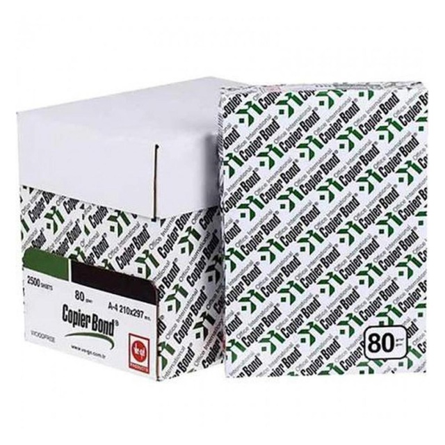 Copier Bond A4 Fotokopi Kağıdı 80Gr 1 Koli (5 Paket & 2500 sayfa)