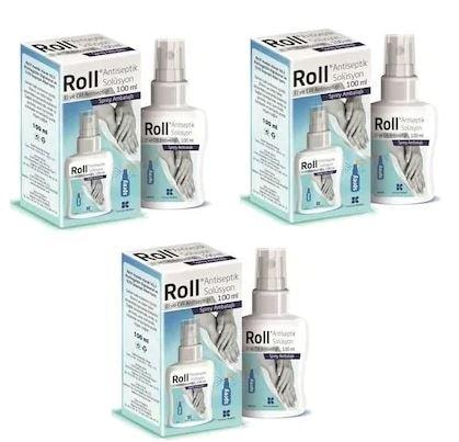 ROLL Antiseptik El Cilt Antiseptiği Dezenfektanı 100 ML 3 Adet