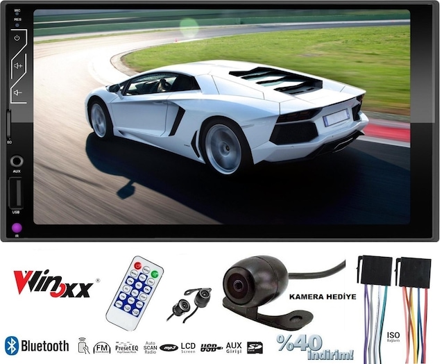 Üniversal Double Din Oto Teyp 7'' Dokunmatik Ekran  Multimedya