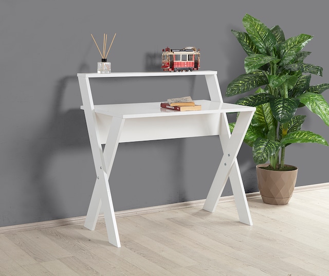 Enda Home X Ayaklı Ofis ve Ders Çalışma Masası Beyaz Pembe Mavi