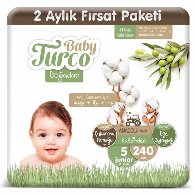 Baby Turco Doğadan 5 Numara Junıor 240 Adet