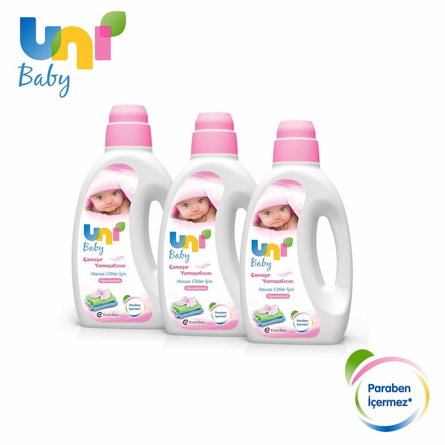 Uni Baby Çamaşır Yumuşatıcısı 1500 ml 3'lü Ekonomik Fırsat Paketi