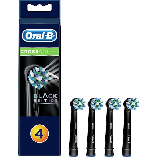 Oral-B CrossAction Diş Fırçası Yedek Başlığı 4'lü Siyah