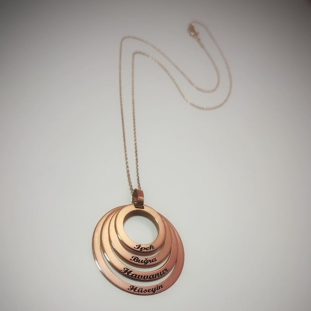 KİŞİYE ÖZEL DÖRT İSİMLİ GÜMÜŞ KOLYE ÖZEL GÜN HEDİYESİ