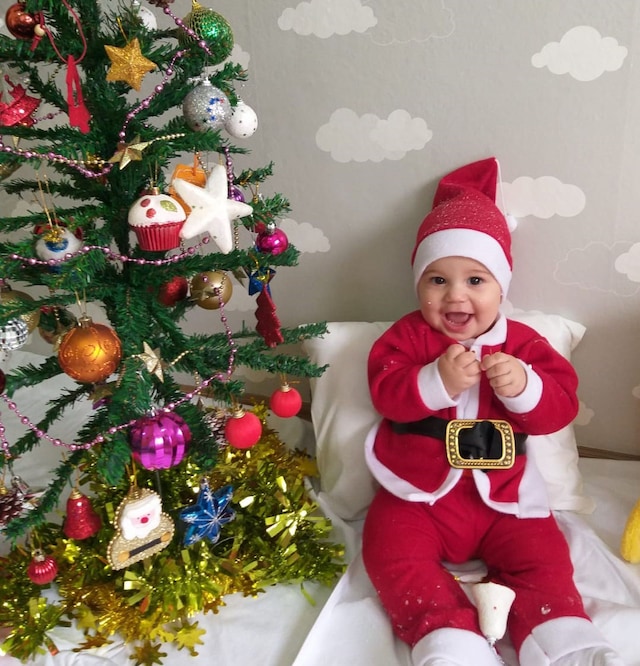 Noel Baba 4'lü Bebek Takım Yılbaşı Kostüm