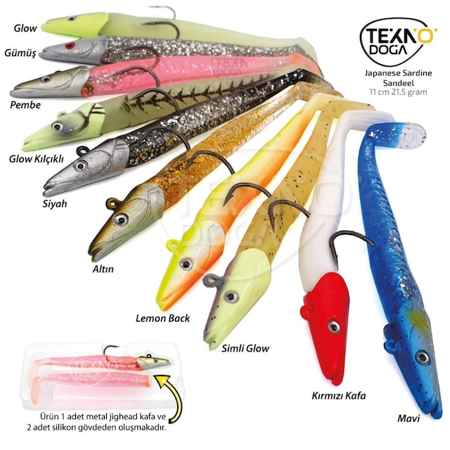 Japanese Levrek Sasi Sardine Sandeel Silikon Yem 21,5g 11cm