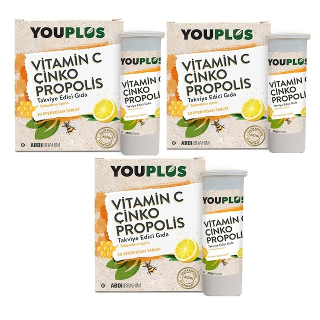 You-plus Vitamin C Çinko Propolis 60 Efervesan Tablet