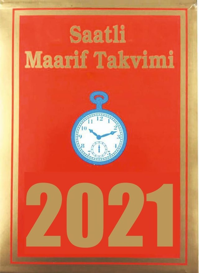 Saatli Maarif Takvimi 2021 Küçük Boy (7,5x11.5 Cm) Kartonlu