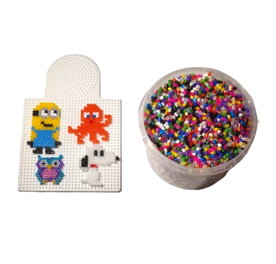 10.000 ADET Boncuk Ütü ile yapışan Hama Tipi Boncuk -5mm Midi Boy