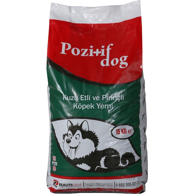 Pozitif Dog Kuzu Etli ve Pirinçli Yetişkin Köpek Maması 15 KG