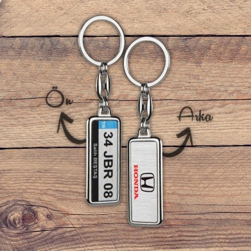 Araba Logolu Kişiye Özel Plaka Anahtarlık