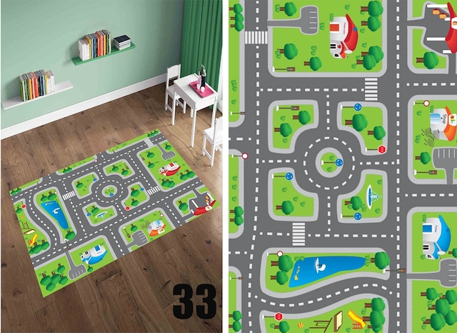 12 Model Kaymaz Taban Dekoratif Baskılı Çocuk Halısı Kilim Yolluk