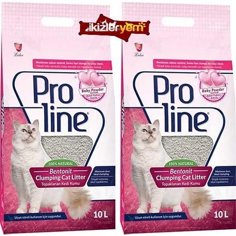 Proline Baby Powder Kokulu İnce Tane Topaklanan Kedi Kumu 20 Lt