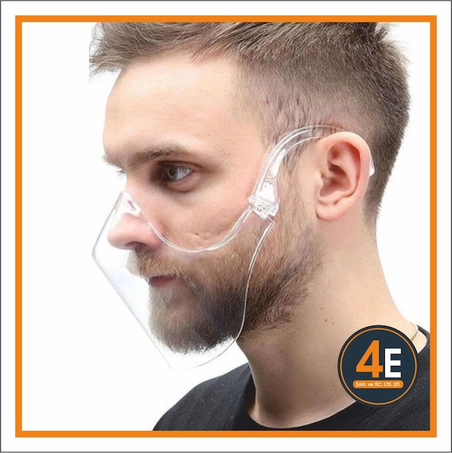 YIKANABİLİR AĞIZ BURUN KORUYUCU ŞEFFAF MASKE