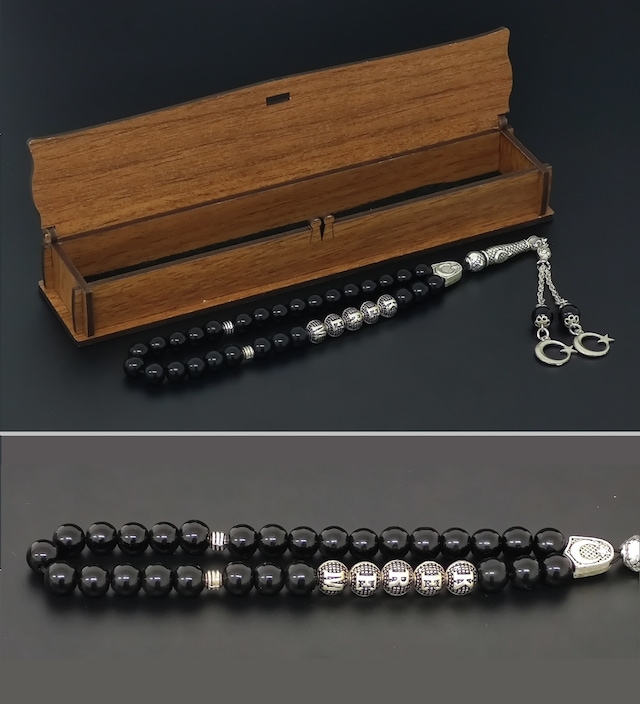 İsimli - Kişiye özel - İsme Özel - Parlak ONİKS Doğaltaş Tesbih