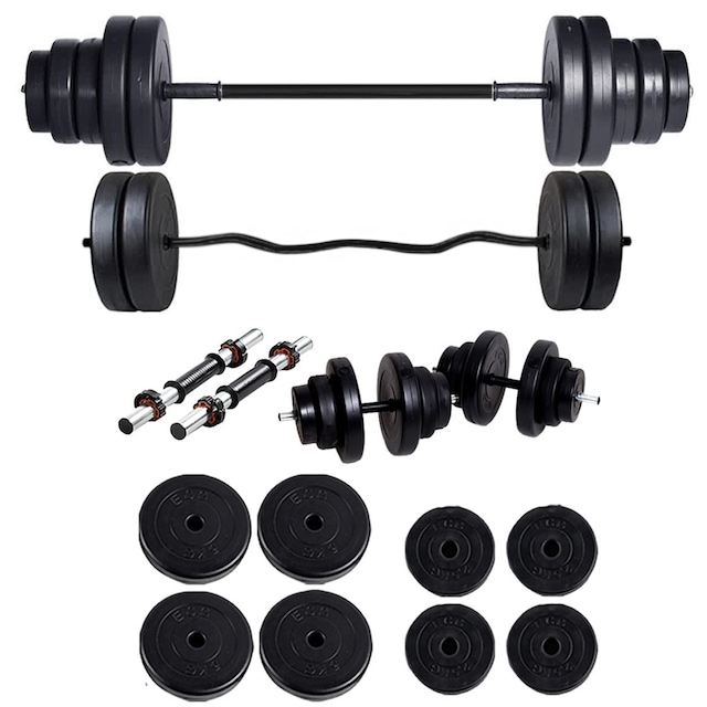 Ecgspor 38 Kg Z BAR Halter Seti ve Dambıl Seti Ağırlık Fitness Se