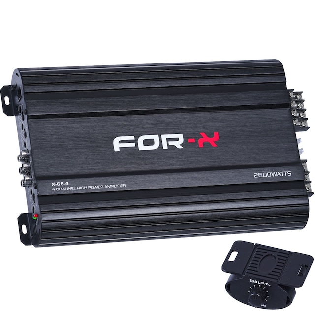FOR-X 4 Kanal 2600W Bass Kontrol Oto Amfi (ANFİ) X-65,4