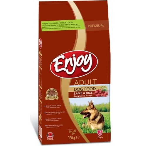 Enjoy Kuzu Etli ve Pirinçli Yetişkin Köpek Maması 15 KG