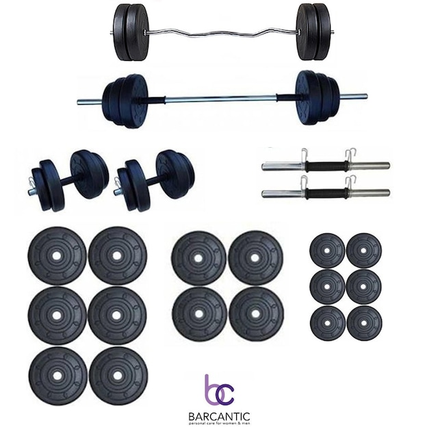 Barcantic 85 KG Ağırlık Z Bar + Halter Seti