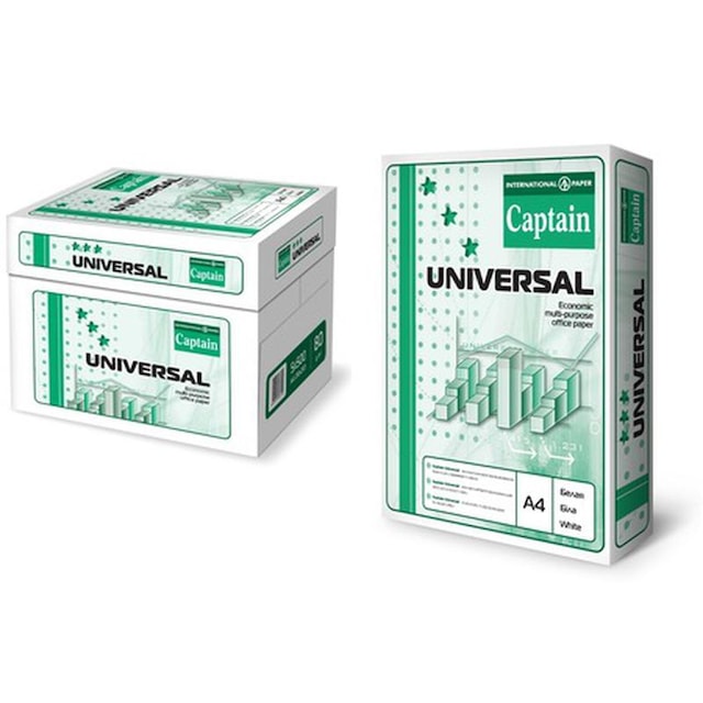 Captain Universal A4 Fotokopi Kağıdı 80gr 1 Koli (5 Paket-2500 sa