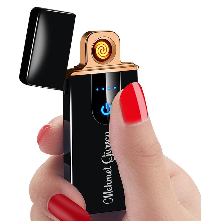 Kişiye Özel S, Monetti USB Elektrikli Elektronik Siyah Çakmak