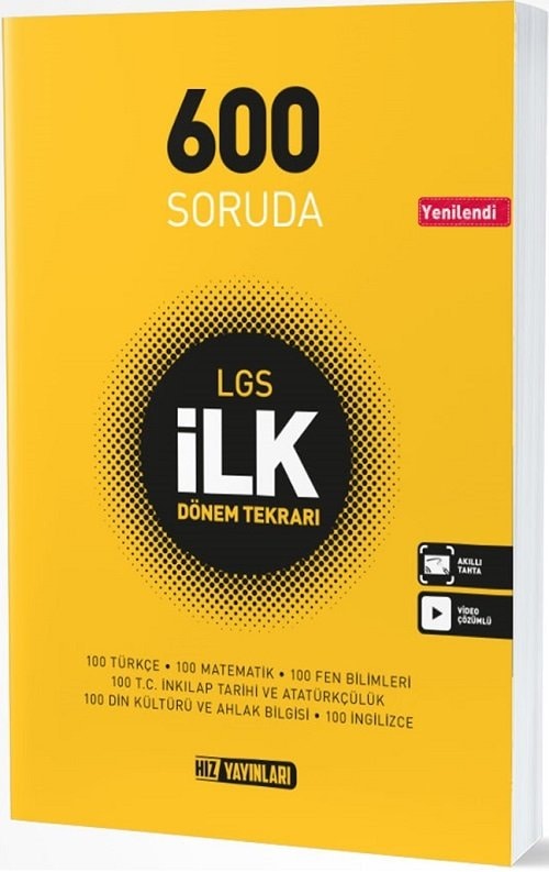 HIZ YAYINLARI 8. SINIF 600 SORUDA LGS İLK DÖNEM TEKRARI