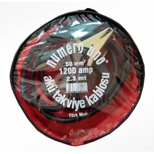 Akü Takviye Kablosu 50MM 1200 Amper 2.3 Metre Çantalı Numereuno
