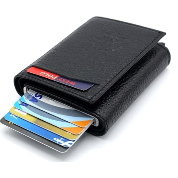 WEST POLO CLUP PARA GÖZLÜ MEKANİZMALI DERİ ERKEK KARTLIK CÜZDAN