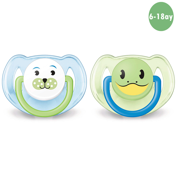 Philips Avent İkili Emzik Animal 6-18 Ay SCF182/64 MAVİ YEŞİL