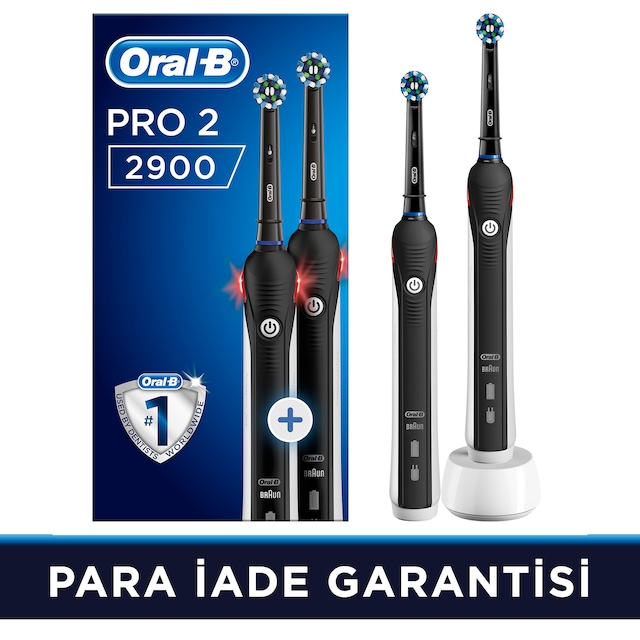 Oral-B Pro 2900 Elektrikli Diş Fırçası Siyah 2'li