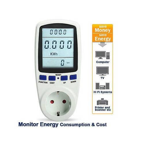 Wattmetre Priz Tipi 16A 3680W Enerji Sarfiyat Ölçer