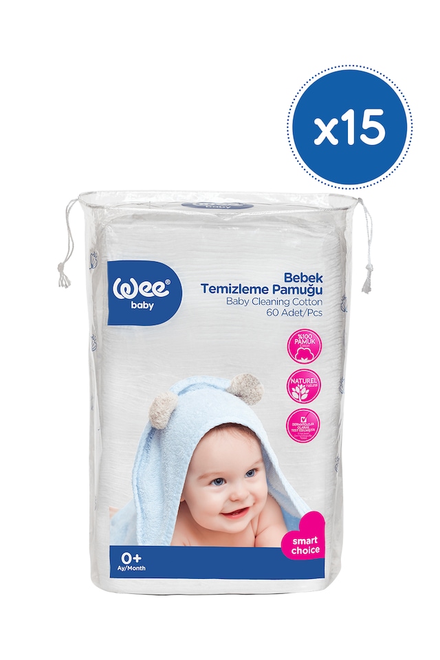 Bebek Temizleme Pamuğu 15x60'lı