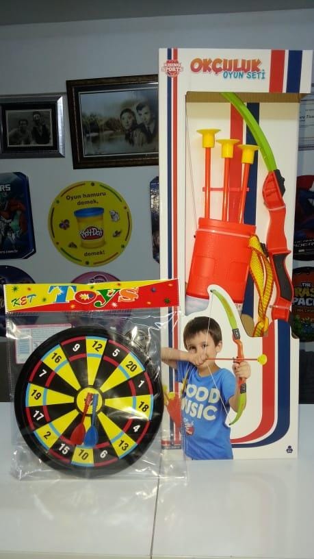 Sunman Hedef Tahtalı Okçuluk Oyuncak Çantalı Ok Yay Seti