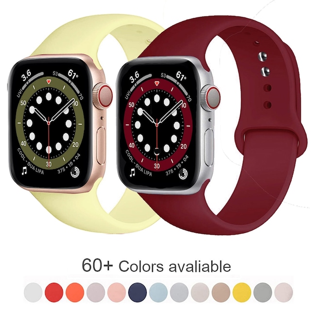 Apple Watch Kordon 2 3 4 5 6 SE 38 40 42 44 mm Silikon Kordon