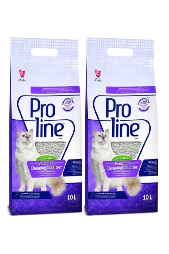 Proline Lavanta Kokulu Bentonit Kedi Kumu 10 lt x 2 Adet