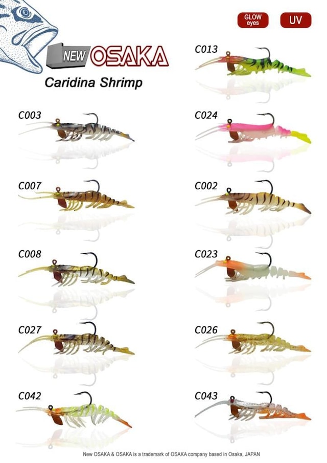 Osaka Caridina Shrimp 7.62cm 6.5g  Silikon Karides