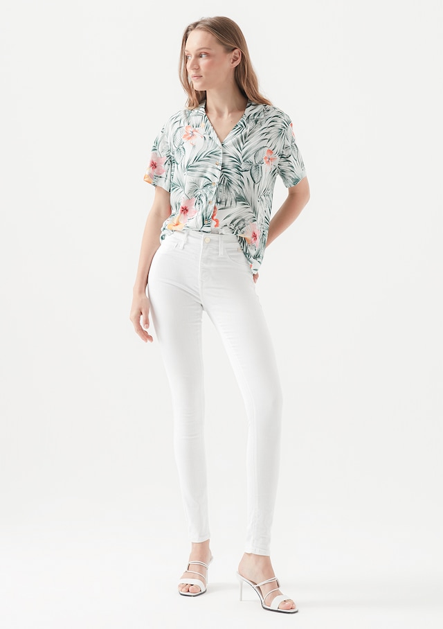 Mavi - Alissa Gold Beyaz Jean Pantolon 1067824747