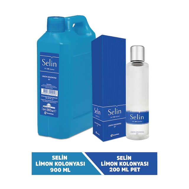 Selin Limon Kolonyası 900 ml+Selin Limon Kolonyası 200 ml