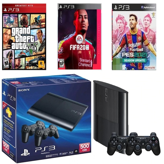 Playstation 3 500gb - 2 SIFIR Kol - 1 Yıl Garanti - 40 HiT Oyun