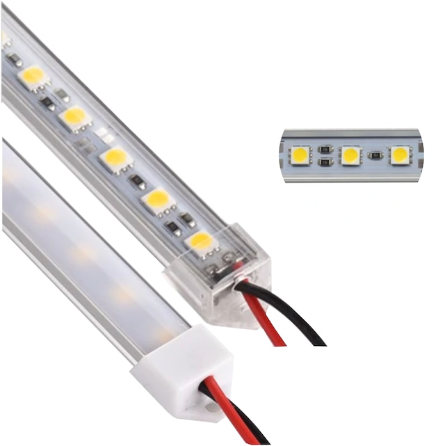 25-50-75-100 Cm Alüminyum Kasa Çubuk Şerit Led Işık 12 Volt