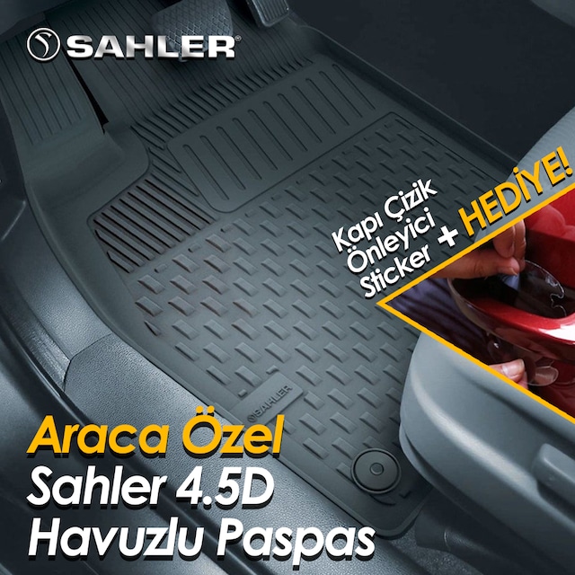 Sahler Paspas 4.5D Araca Özel Tüm Araç Markaları + Hediyeli